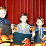 Siegerehrung: Enno, Linus und Philipp